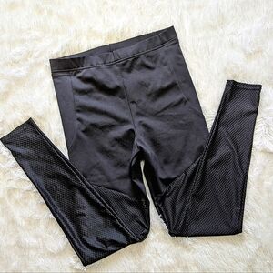 Blackmilk Textured Mesh Grid Black High Waist Legging Size Medium